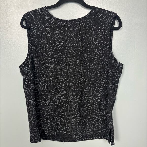 Vintage Pendleton Women’s Black Sleeveless Top Dotted 14 Tall - Picture 1 of 5